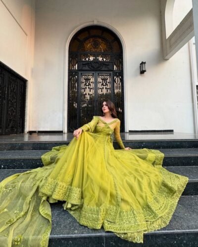 Butterfly Net Kediya Style Shrug Lehenga Set – RTC-5895